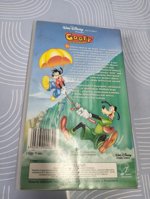 Kaseta VHS Bajka Goofy na wakacjach
