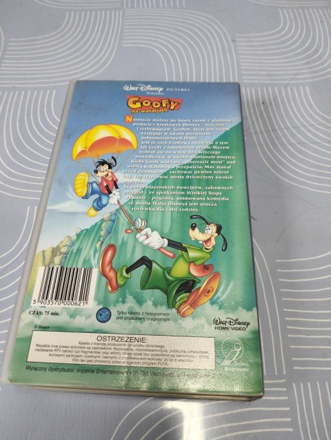 Kaseta VHS Bajka Goofy na wakacjach