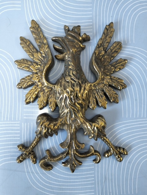 Mosiężny duży orzeł polski