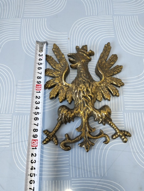 Mosiężny duży orzeł polski