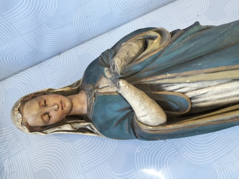Stara duża figura Matki Bożej unikat